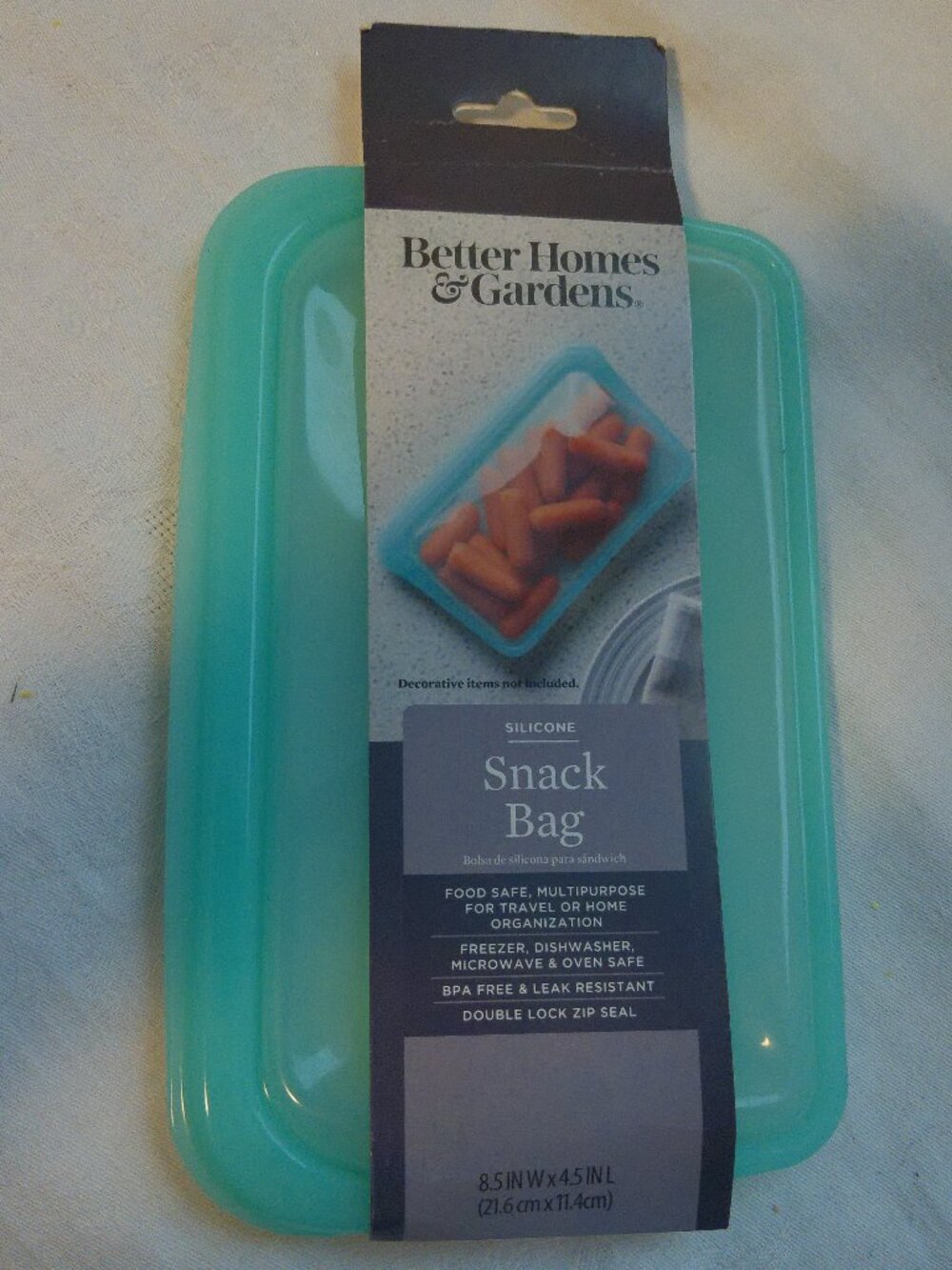Better Homes & Garden Silicone Snack Bag 8.5 in W x 74.5 in L NEW